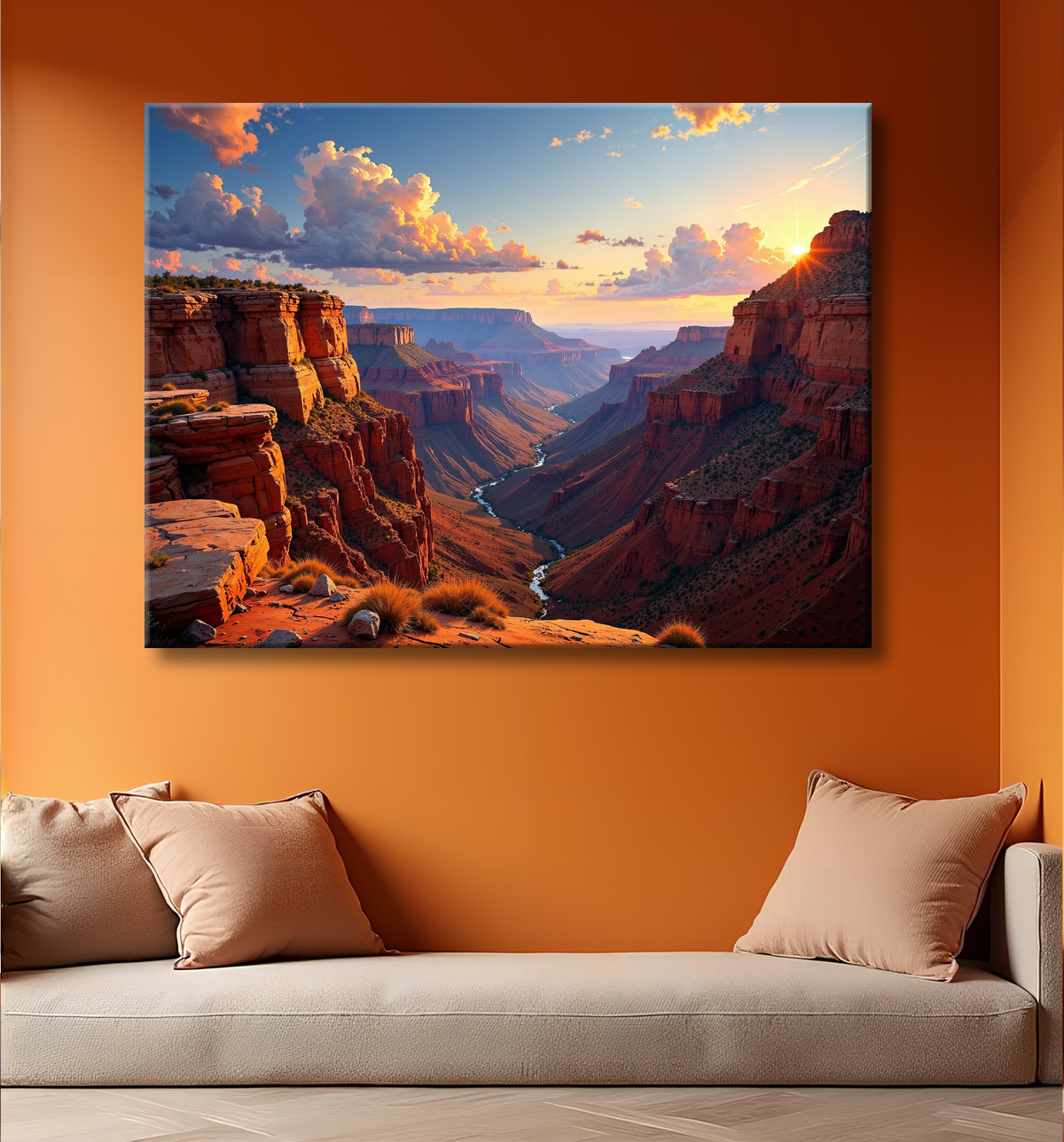 Tableau paysage Grand Canyon avec decor