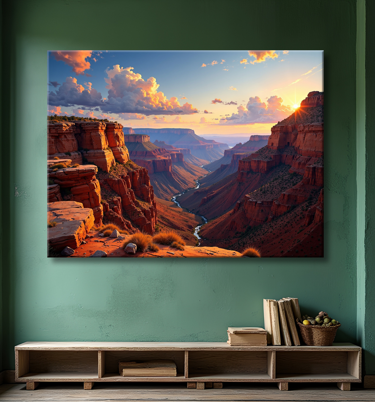 Tableau paysage Grand Canyon avec decor