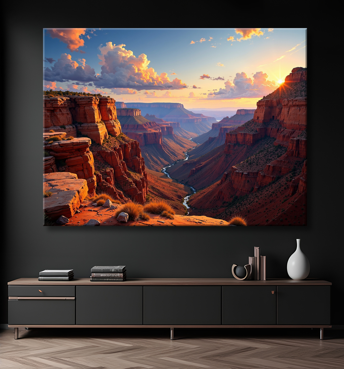 Tableau paysage Grand Canyon avec decor