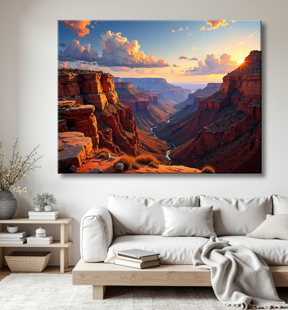 Tableau paysage Grand Canyon avec decor