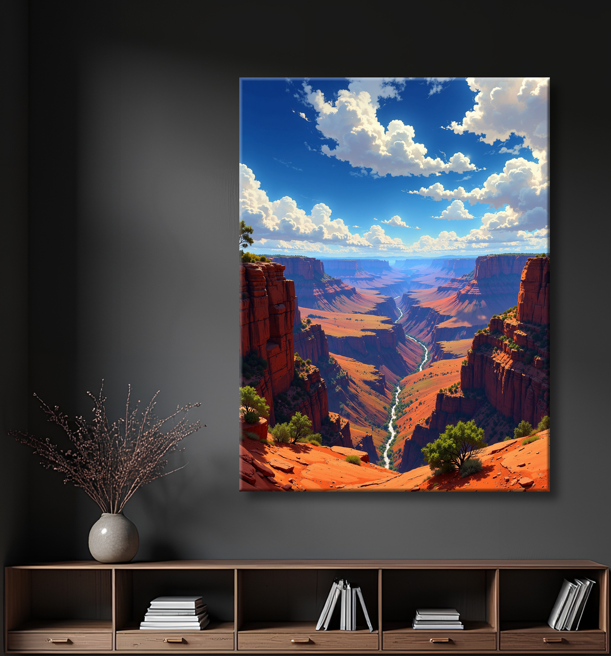Tableau paysage Grand Canyon avec decor