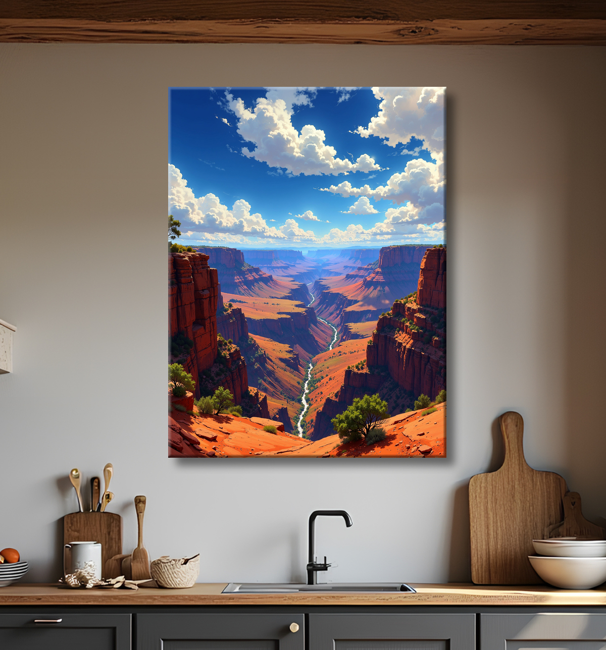 Tableau paysage Grand Canyon avec decor