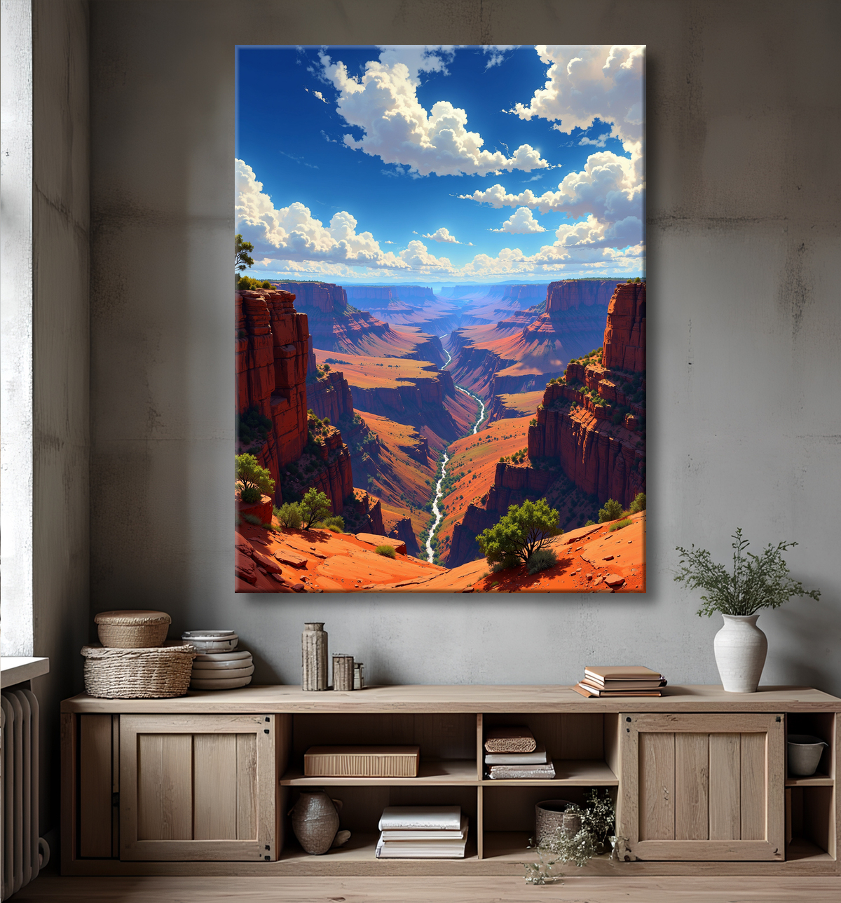 Tableau paysage Grand Canyon avec decor