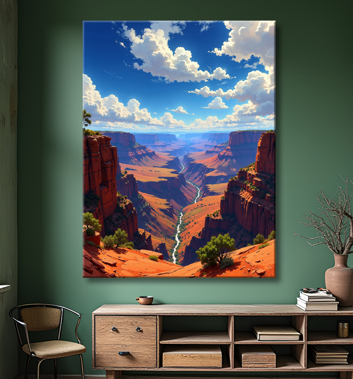 Tableau paysage Grand Canyon avec decor