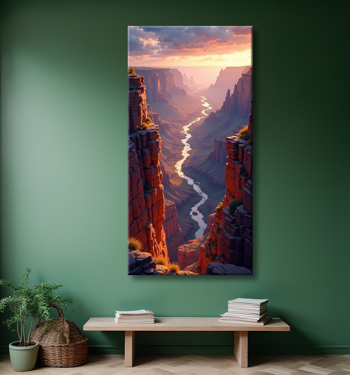 Tableau paysage Grand Canyon avec decor