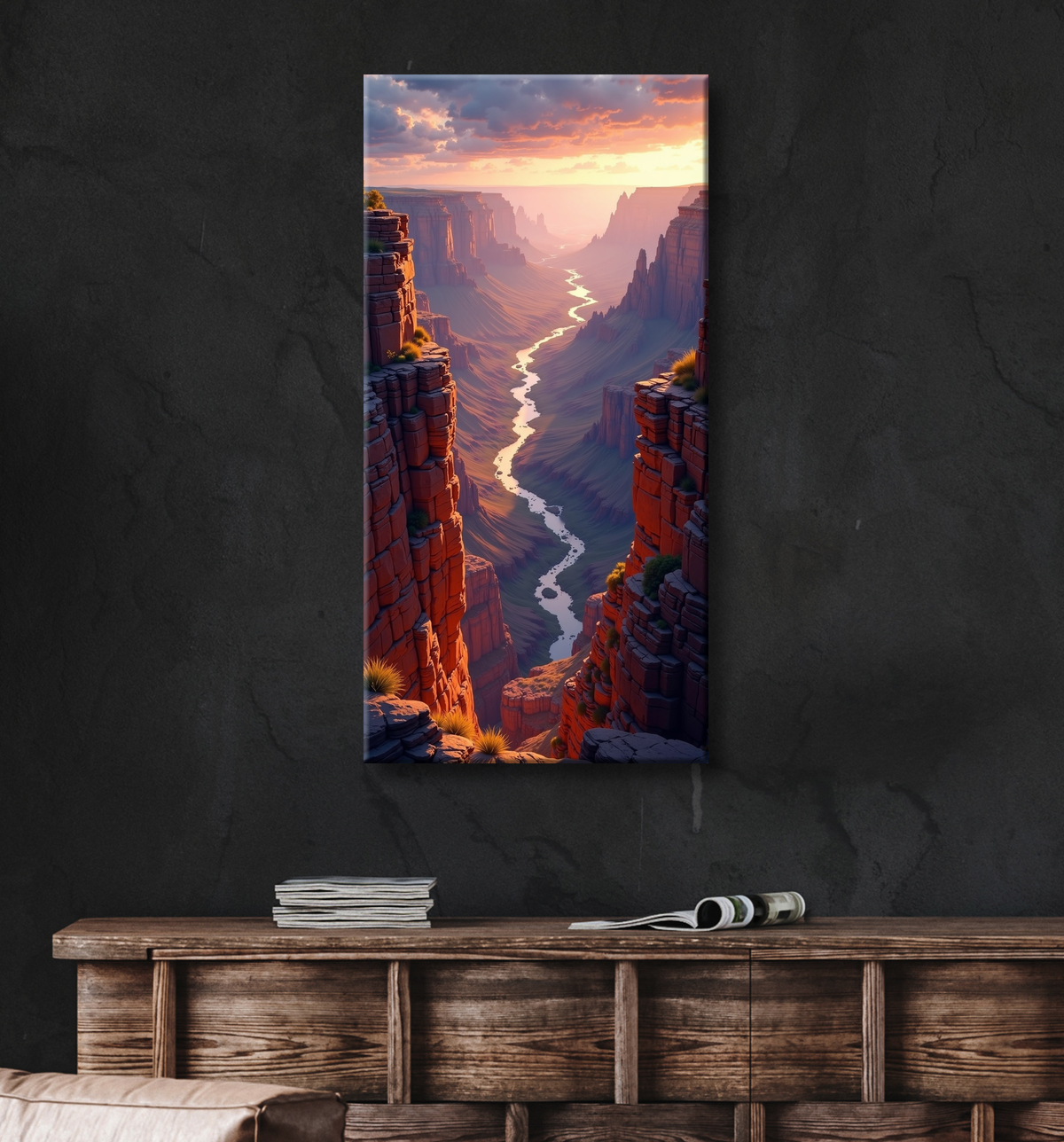 Tableau paysage Grand Canyon avec decor