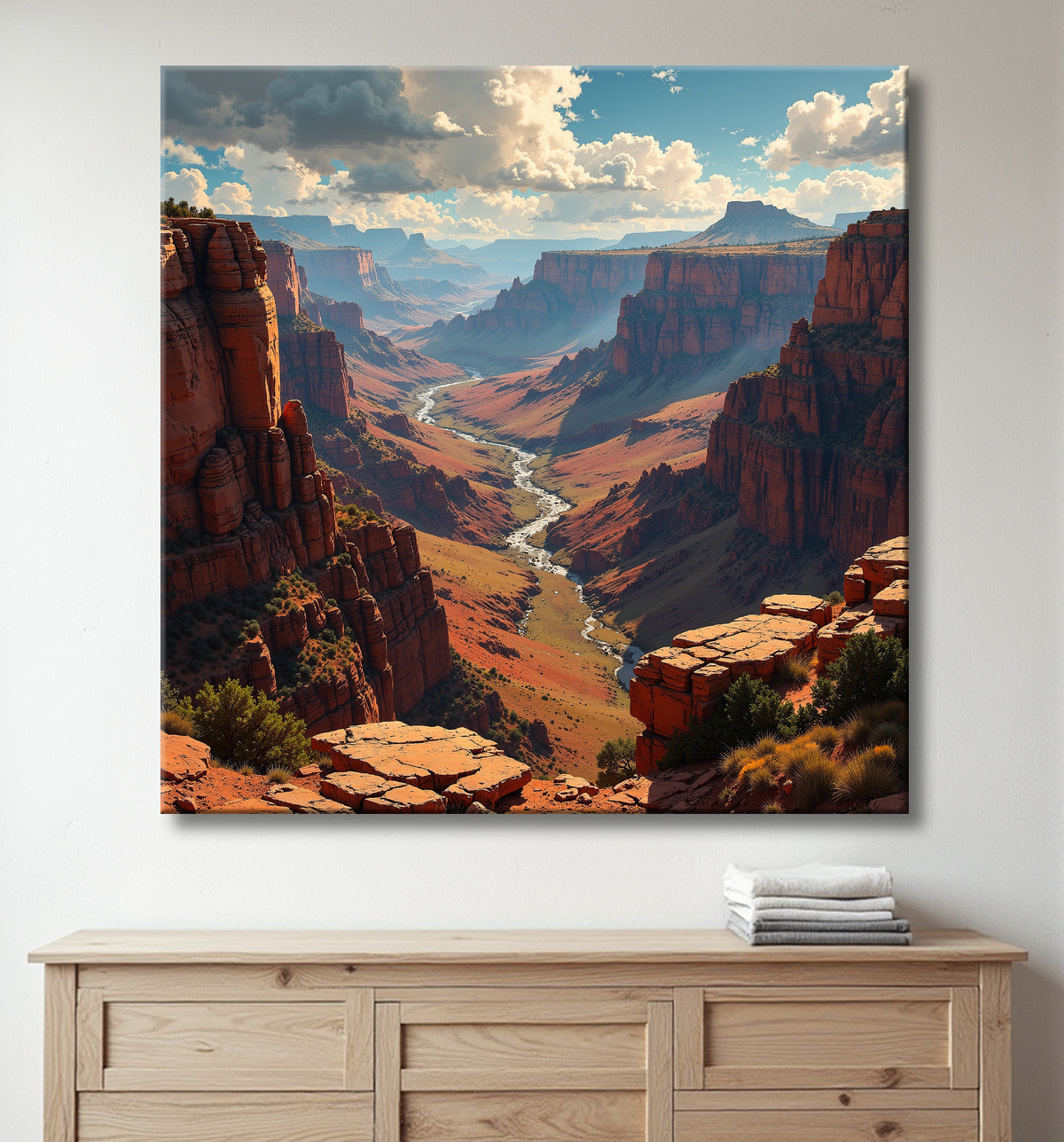 Tableau paysage Grand Canyon avec decor