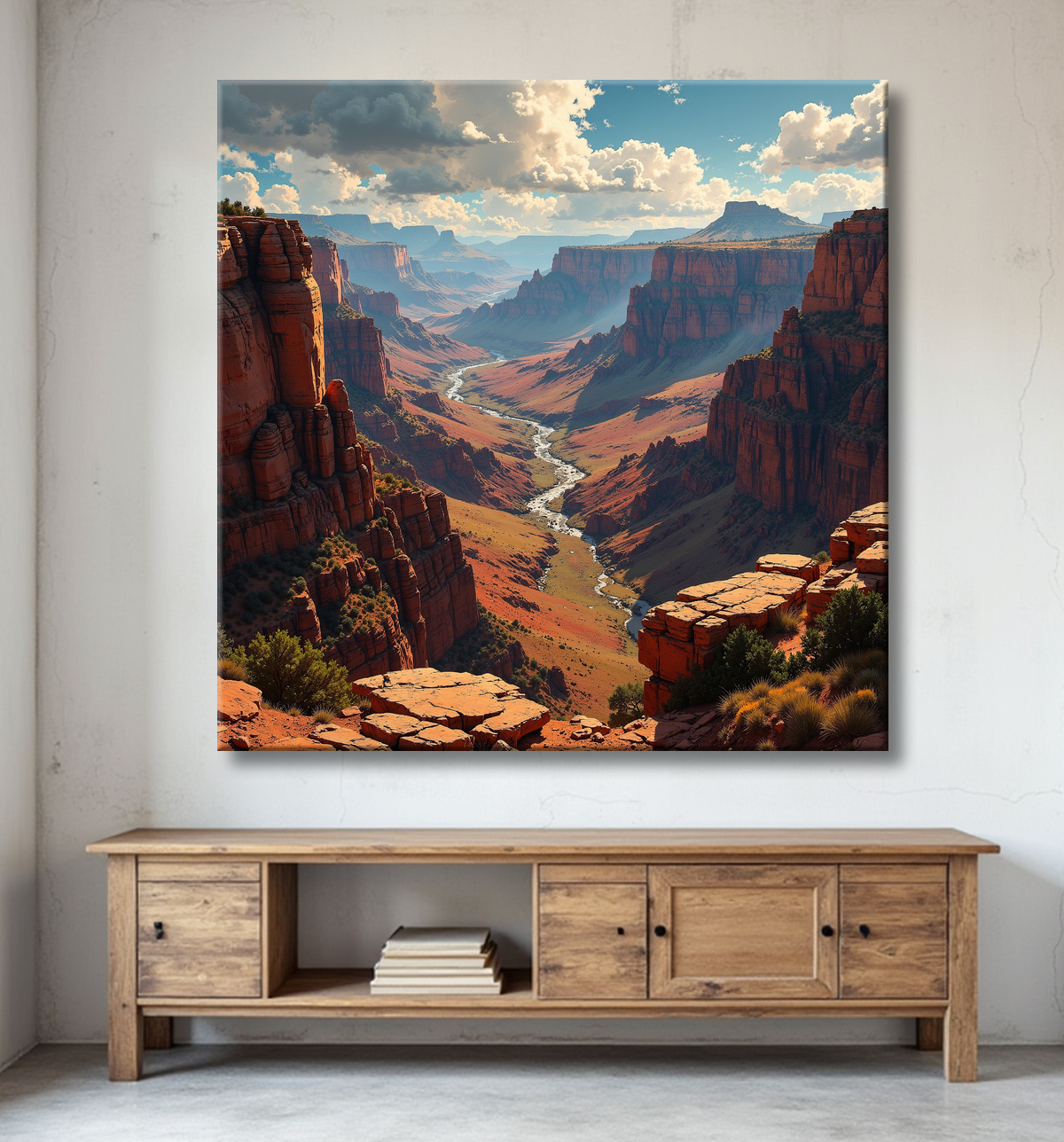 Tableau paysage Grand Canyon avec decor