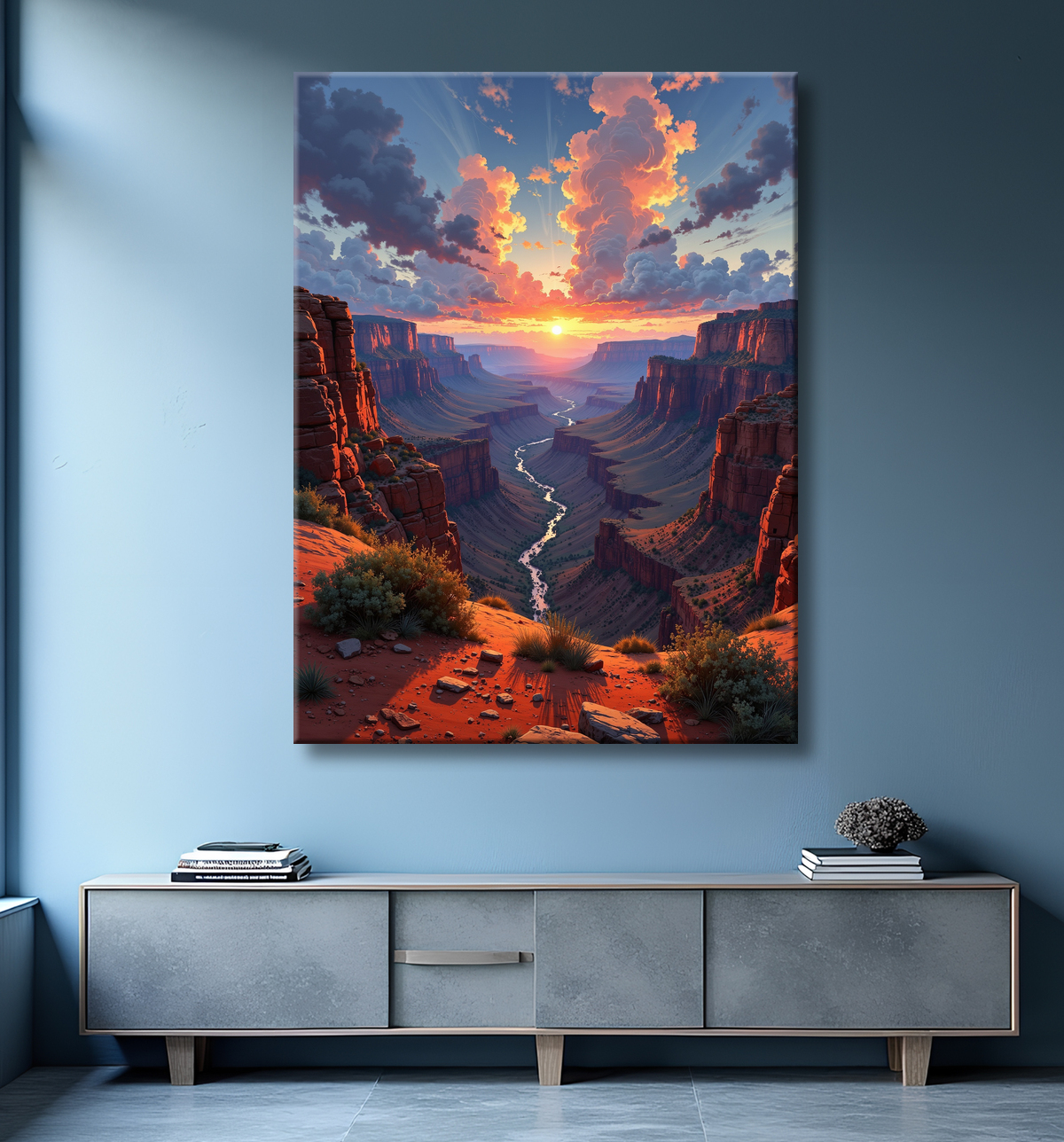 Tableau paysage Grand Canyon avec decor