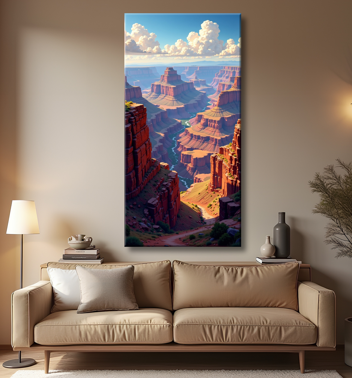 Tableau paysage Grand Canyon avec decor