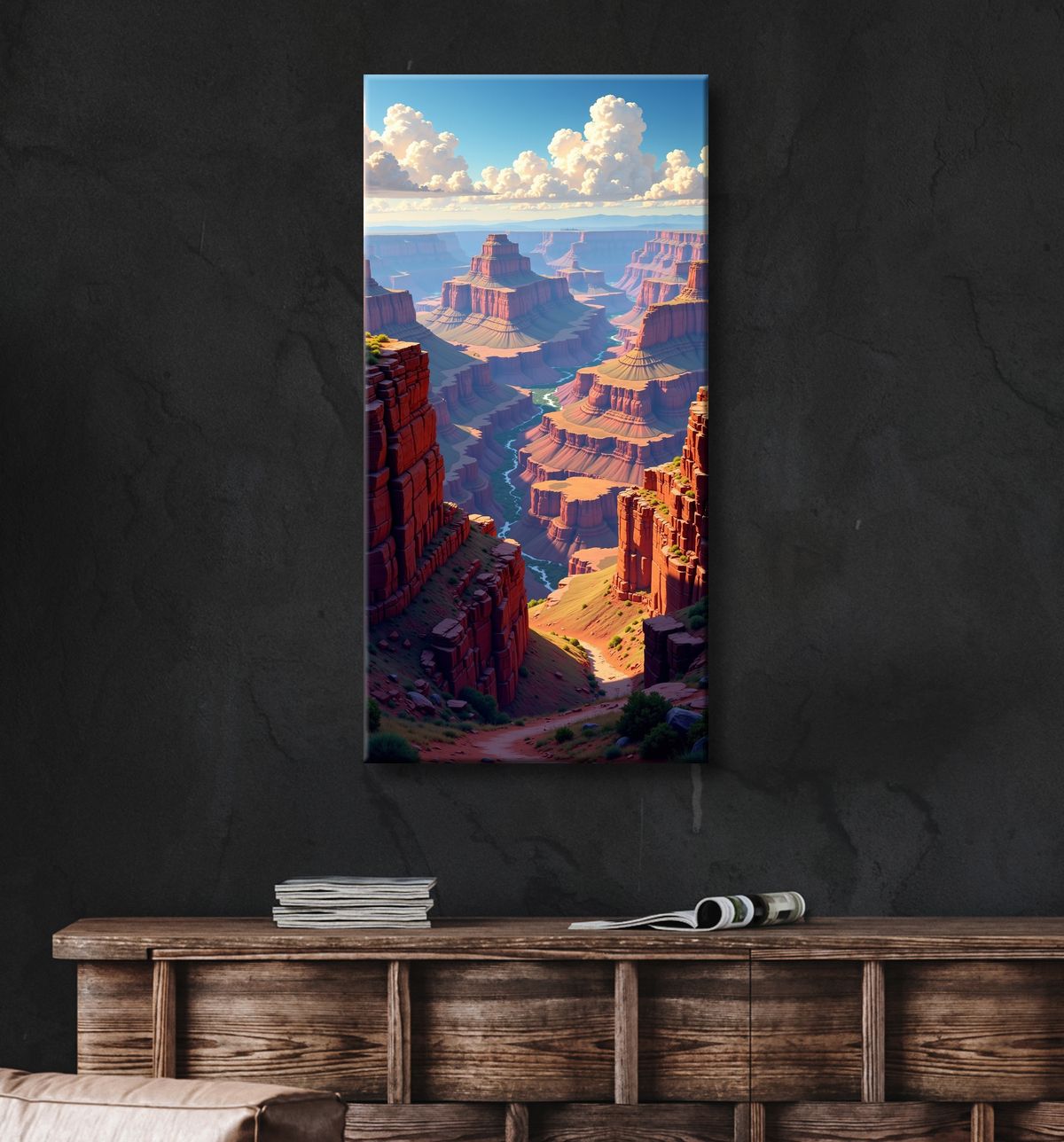 Tableau paysage Grand Canyon avec decor