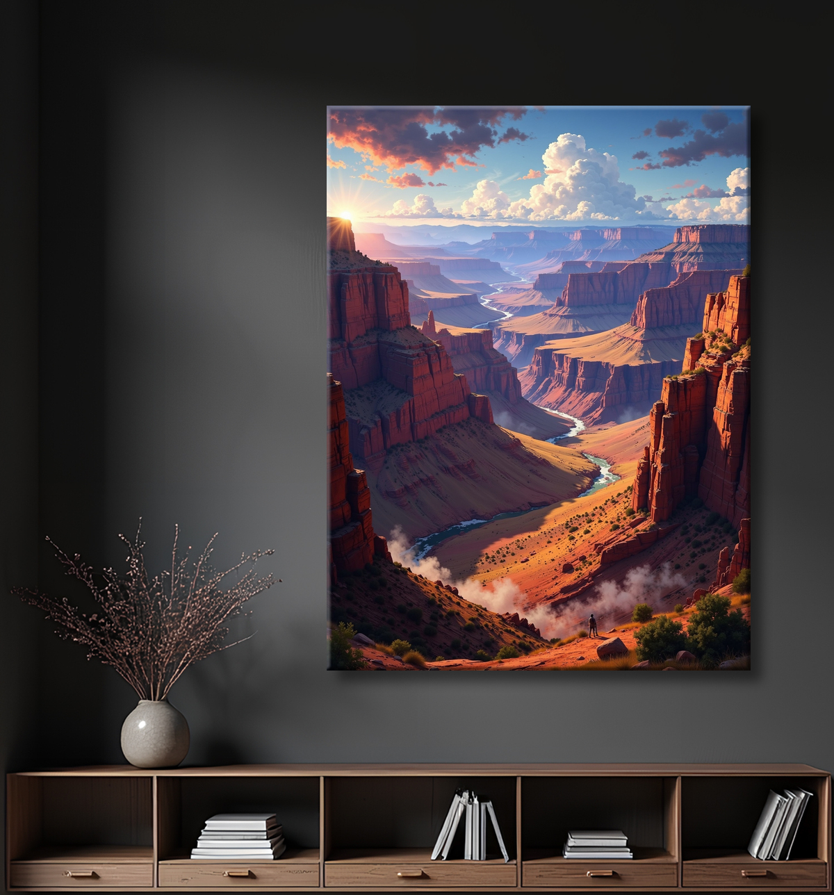 Tableau paysage Grand Canyon avec decor