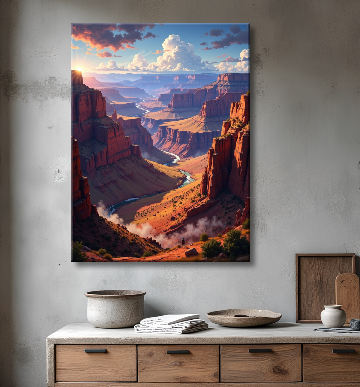 Tableau paysage Grand Canyon avec decor