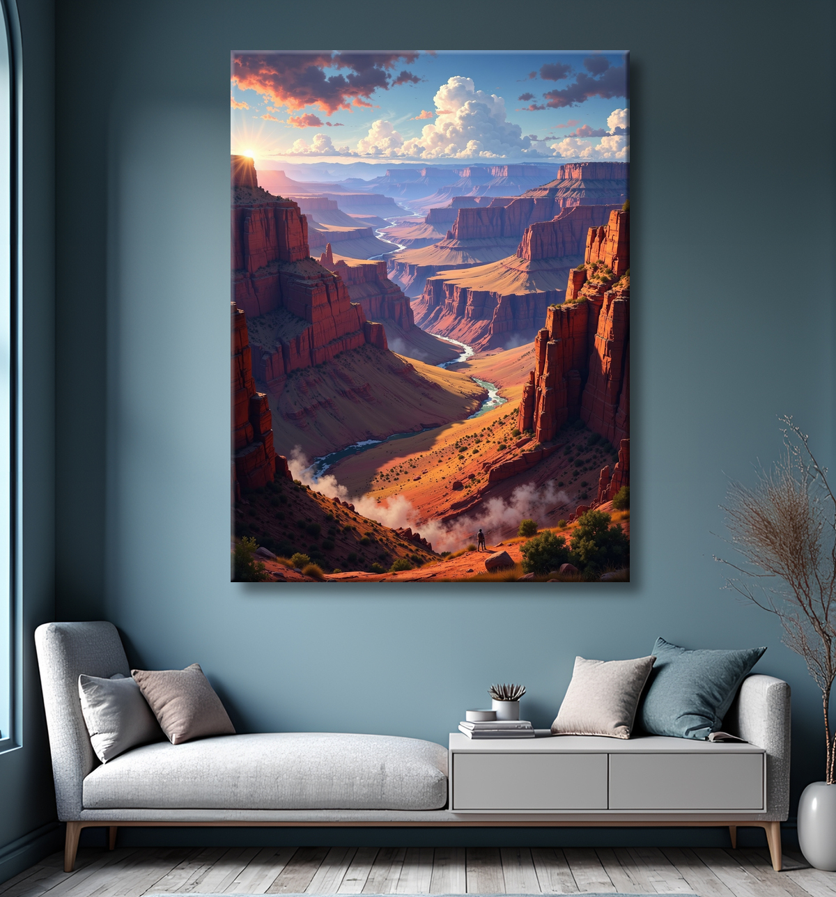 Tableau paysage Grand Canyon avec decor