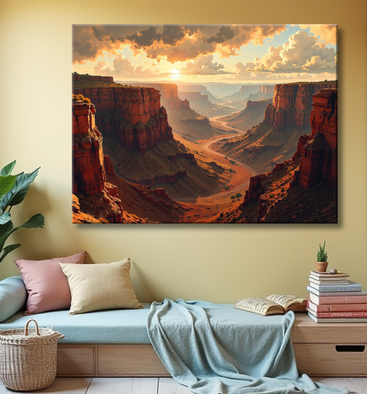 Tableau paysage Grand Canyon avec decor