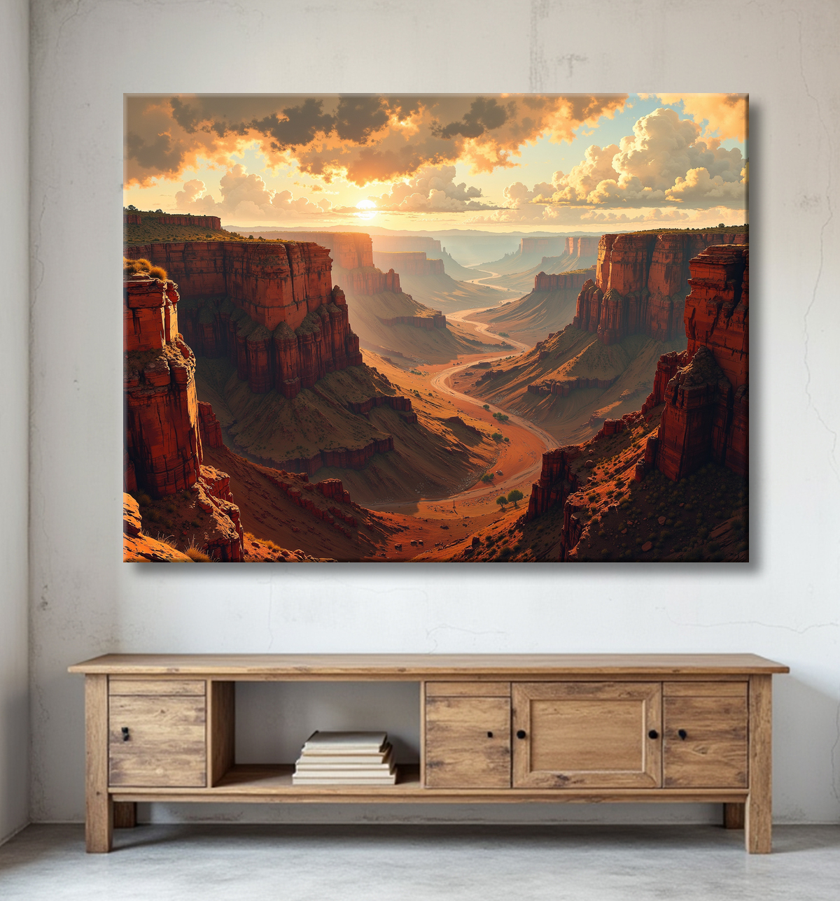 Tableau paysage Grand Canyon avec decor
