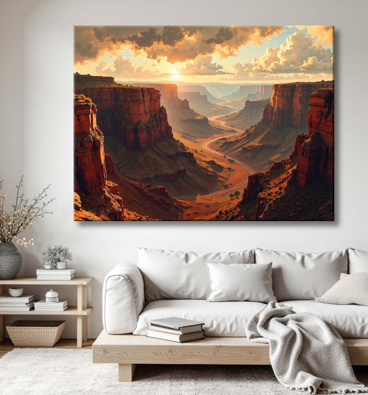 Tableau paysage Grand Canyon avec decor