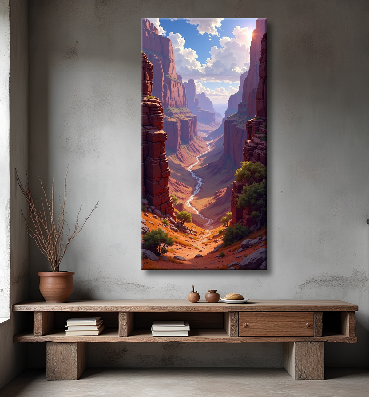 Tableau paysage Grand Canyon avec decor