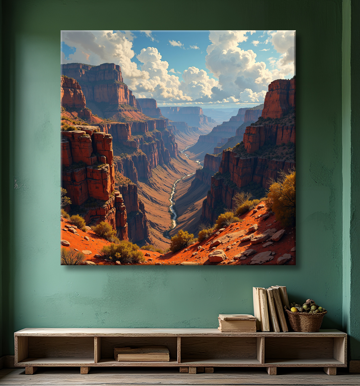 Tableau paysage Grand Canyon avec decor