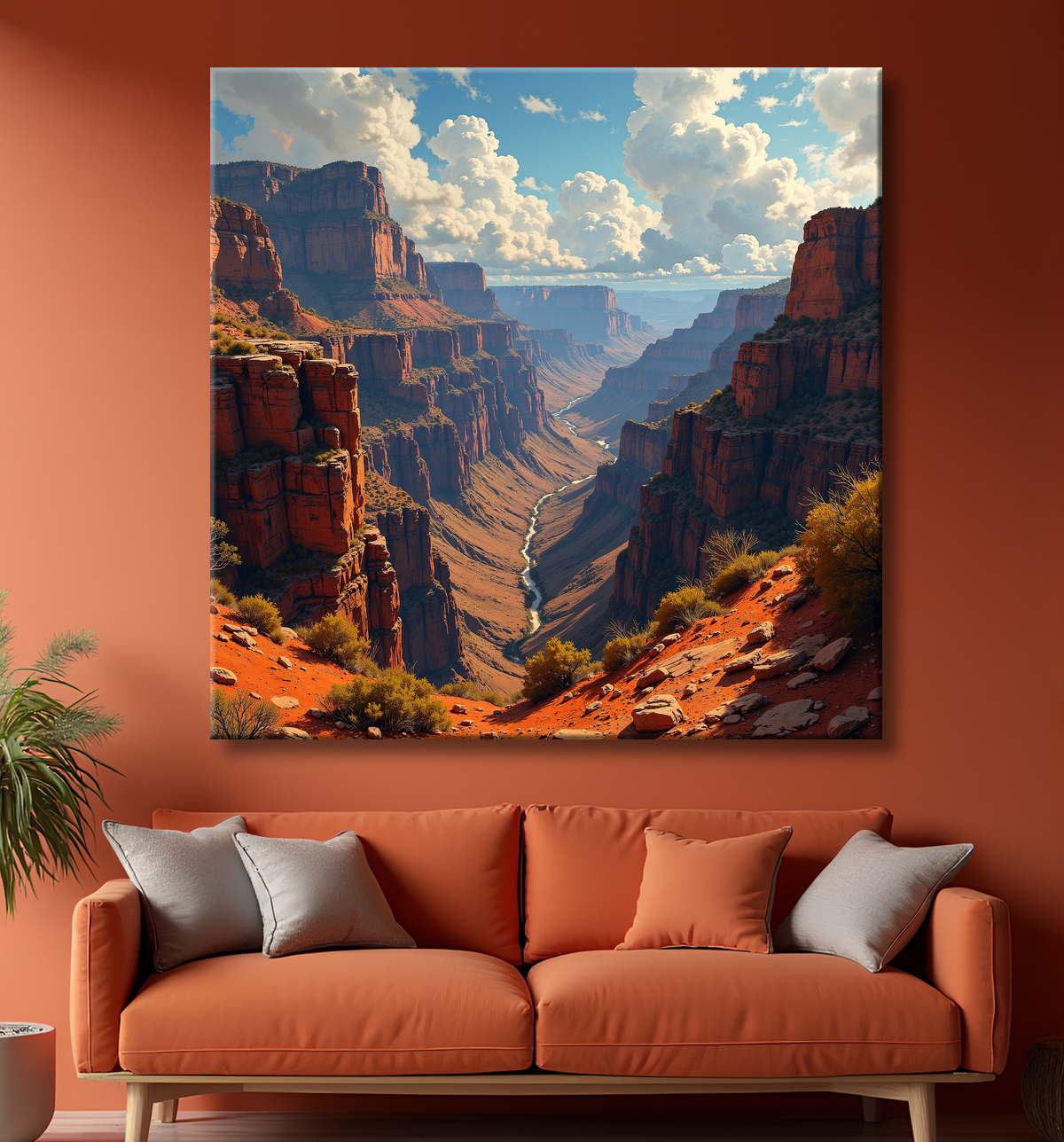 Tableau paysage Grand Canyon avec decor