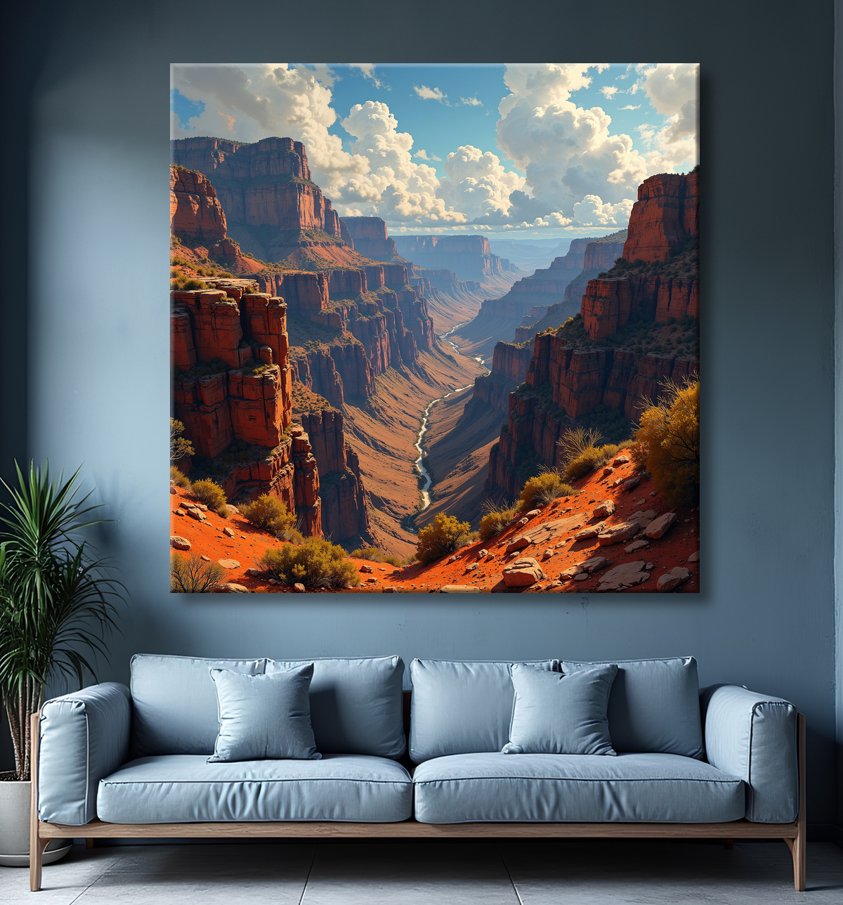 Tableau paysage Grand Canyon avec decor