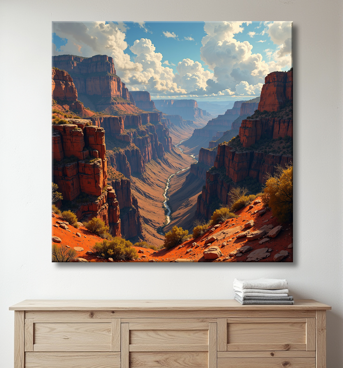 Tableau paysage Grand Canyon avec decor