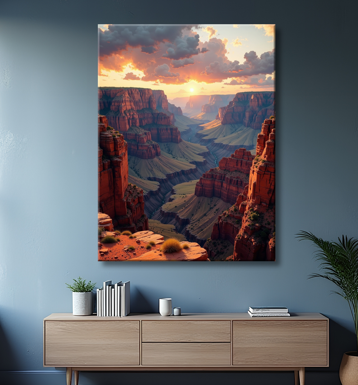 Tableau paysage Grand Canyon avec decor