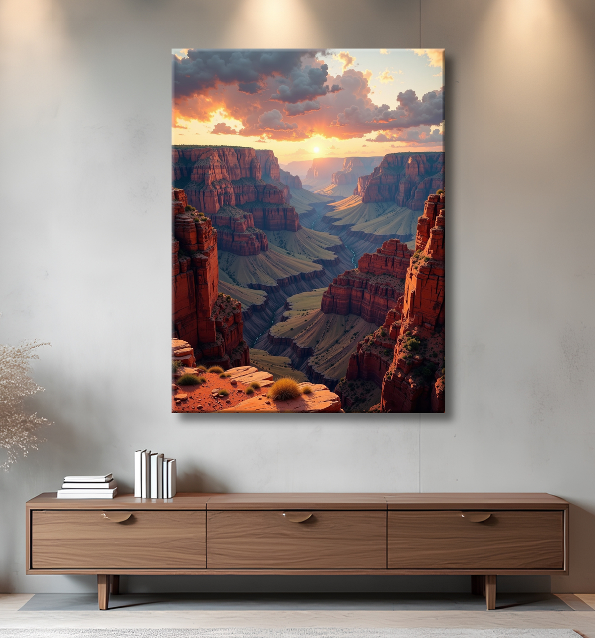 Tableau paysage Grand Canyon avec decor