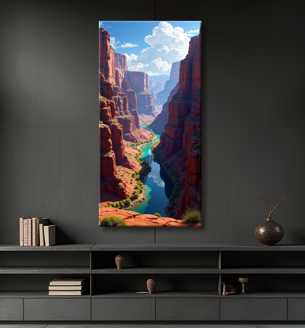 Tableau paysage Grand Canyon avec decor