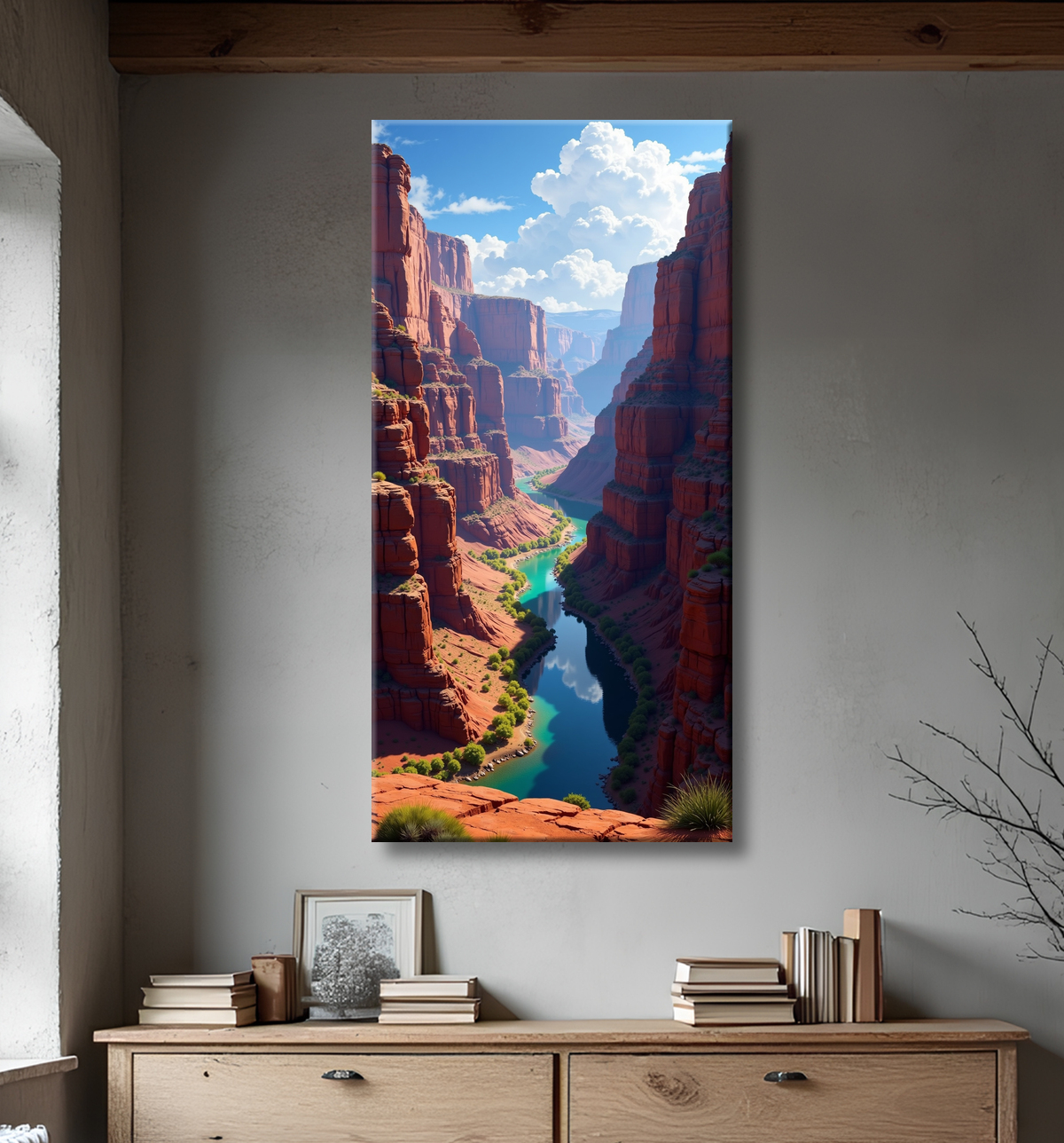 Tableau paysage Grand Canyon avec decor