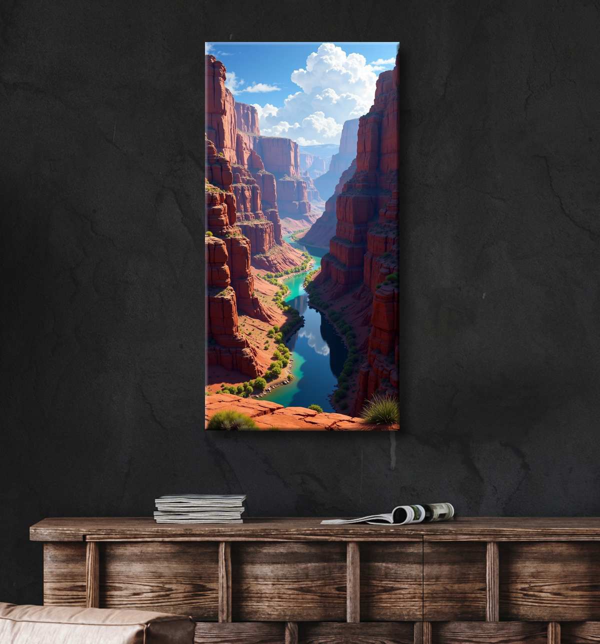 Tableau paysage Grand Canyon avec decor