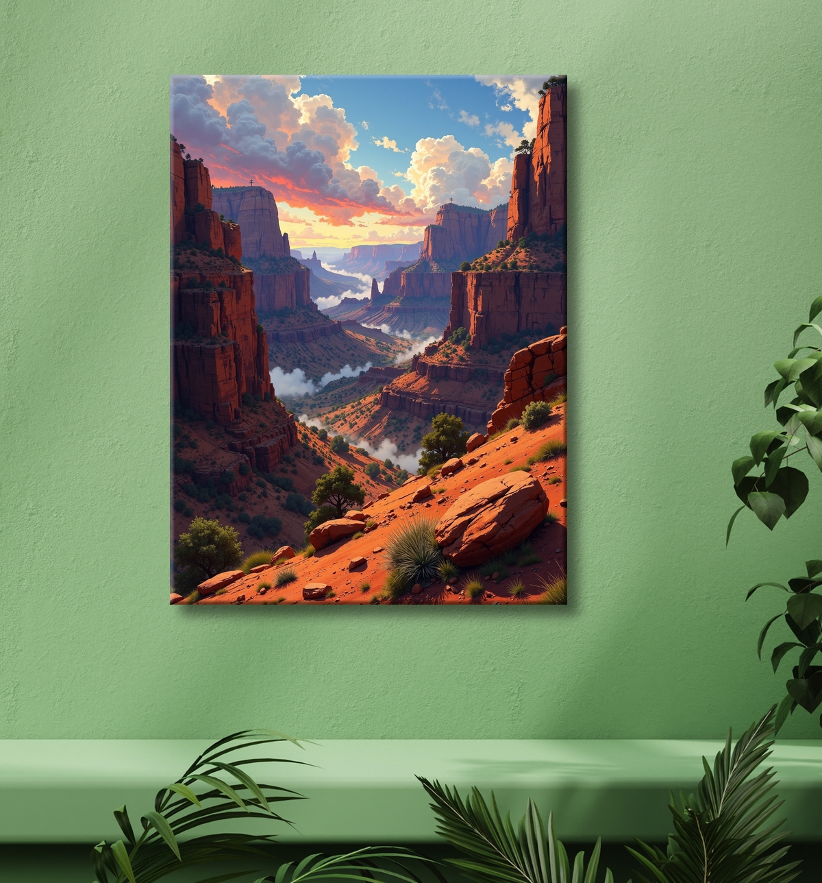 Tableau paysage Grand Canyon avec decor