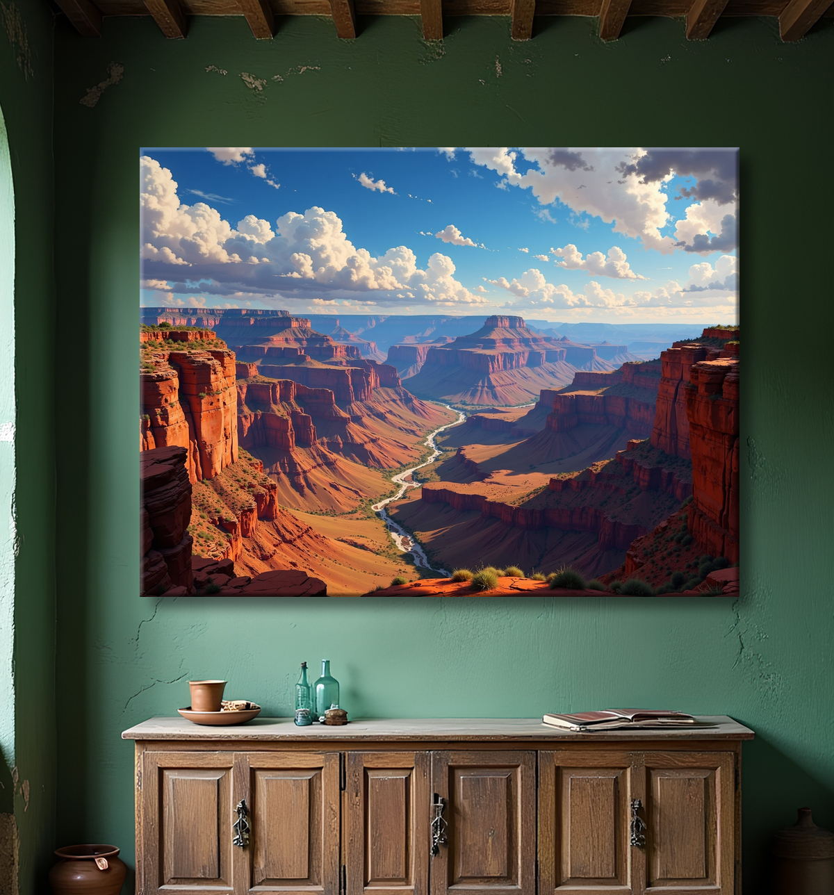 Tableau paysage Grand Canyon avec decor