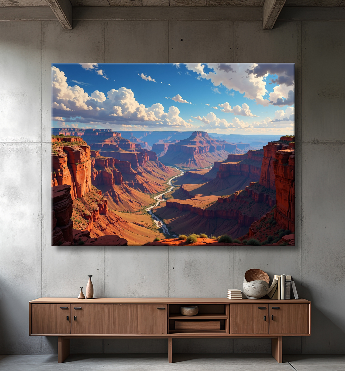 Tableau paysage Grand Canyon avec decor