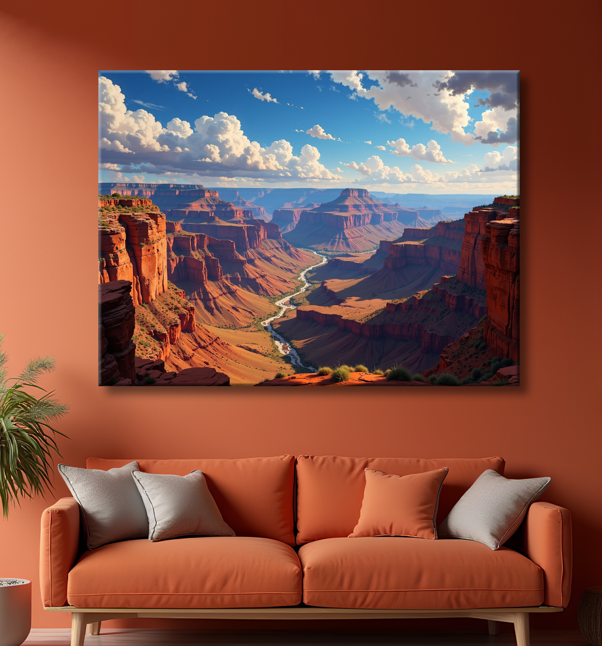 Tableau paysage Grand Canyon avec decor