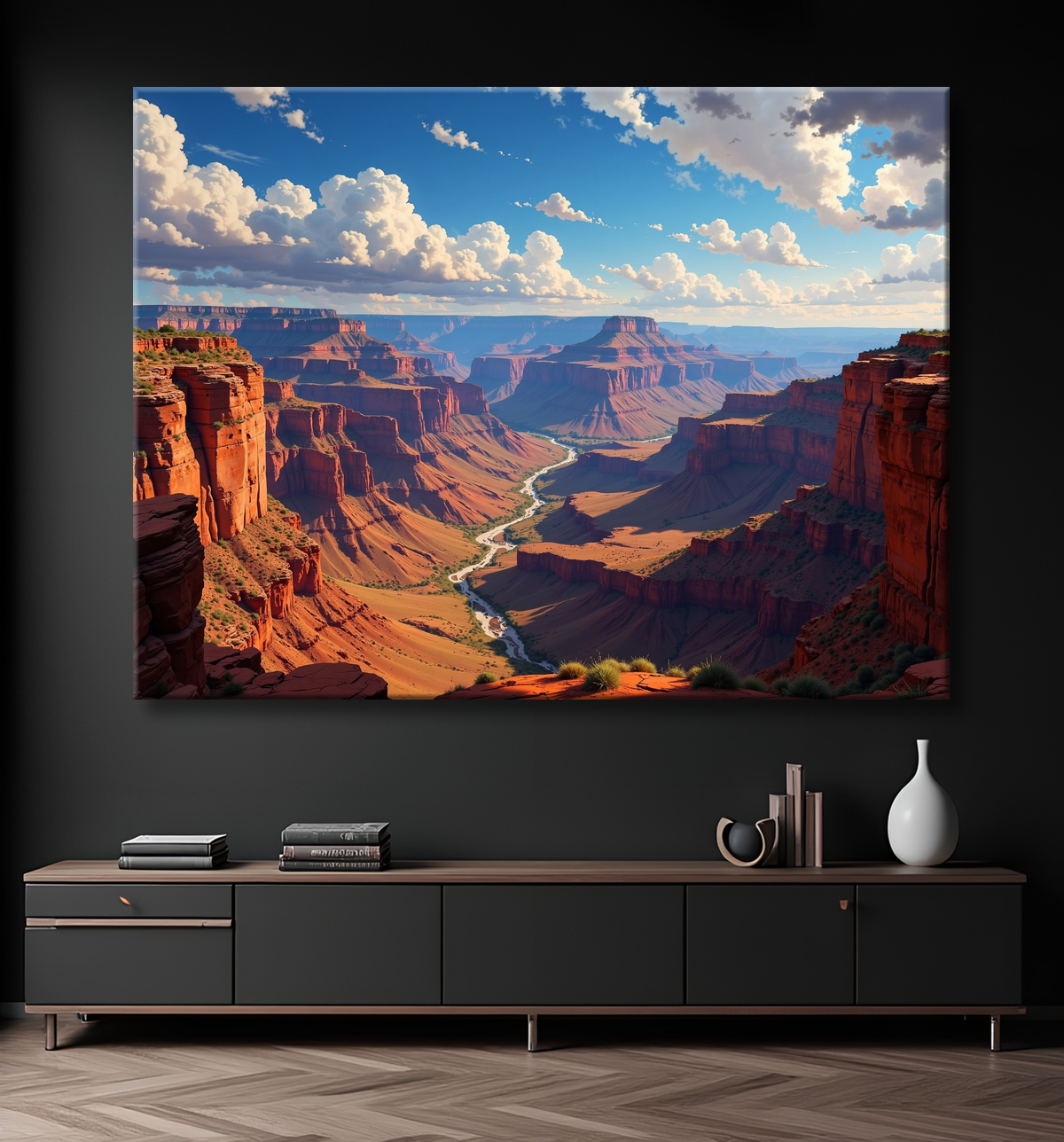 Tableau paysage Grand Canyon avec decor