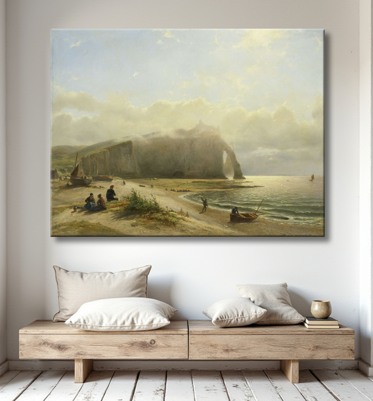 Reproduction Paysage marin près de la côte de Willem Anthonie van Deventer avec decor