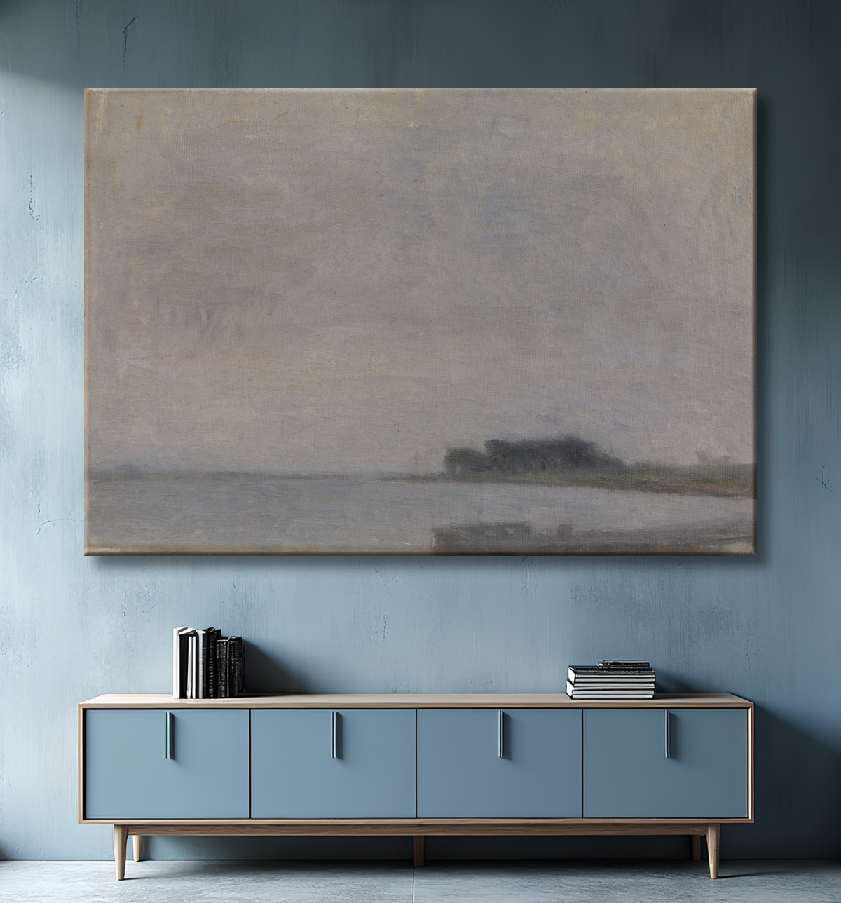 Reproduction Paysage sur l'île de Falster de Hammershøi, Vilhelm avec decor