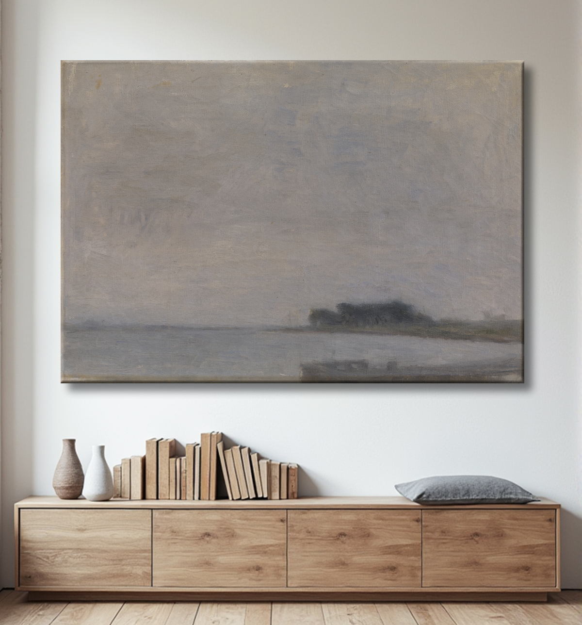 Reproduction Paysage sur l'île de Falster de Hammershøi, Vilhelm avec decor