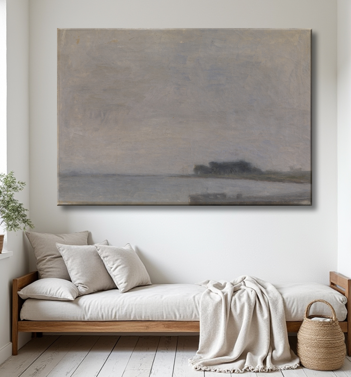Reproduction Paysage sur l'île de Falster de Hammershøi, Vilhelm avec decor
