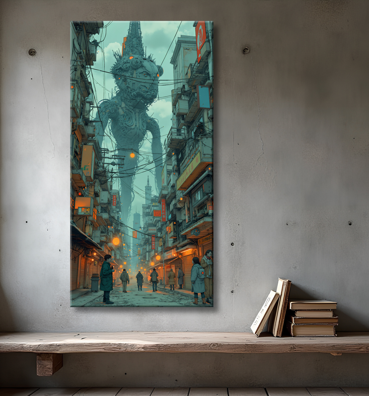 Tableau urbain futuriste : Métropole imaginaire impressionnante avec decor