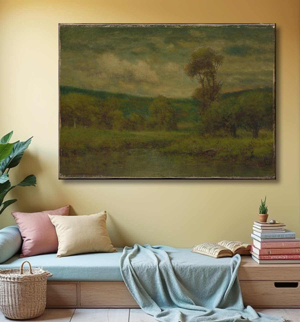 Reproduction Paysage de George Inness avec decor