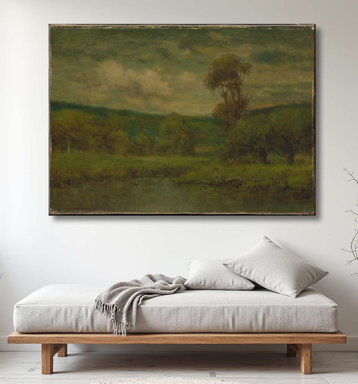 Reproduction Paysage de George Inness avec decor