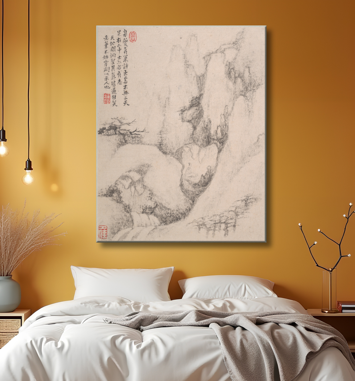 Reproduction Paysages de Dai Benxiao avec decor