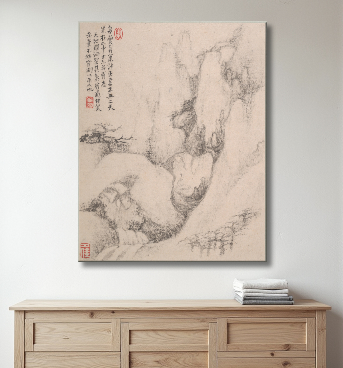 Reproduction Paysages de Dai Benxiao avec decor