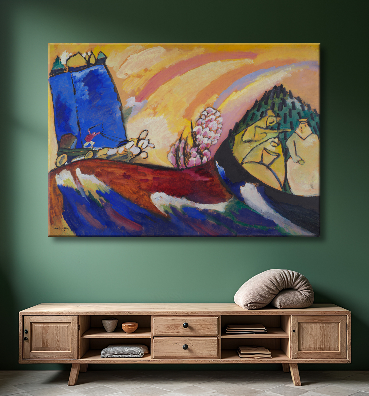 Reproduction Peinture avec Troïka de Vasily Kandinsky avec decor