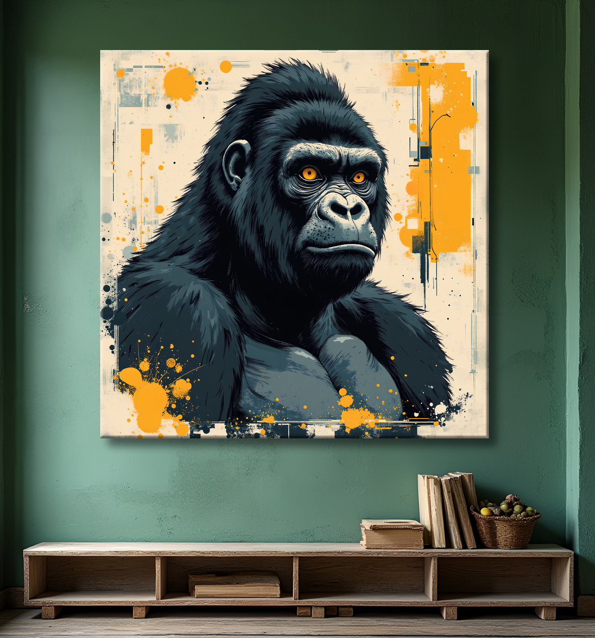 Tableau Gorille | Peinture Moderne Haut de Gamme avec decor