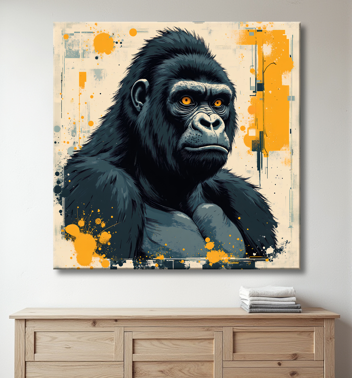 Tableau Gorille | Peinture Moderne Haut de Gamme avec decor