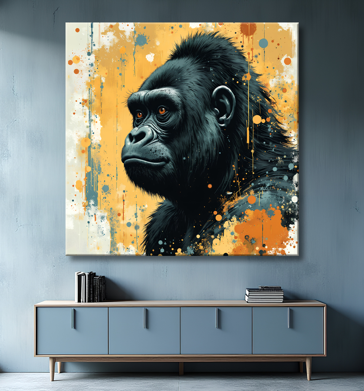 Tableau Gorille | Peinture Moderne Haut de Gamme avec decor