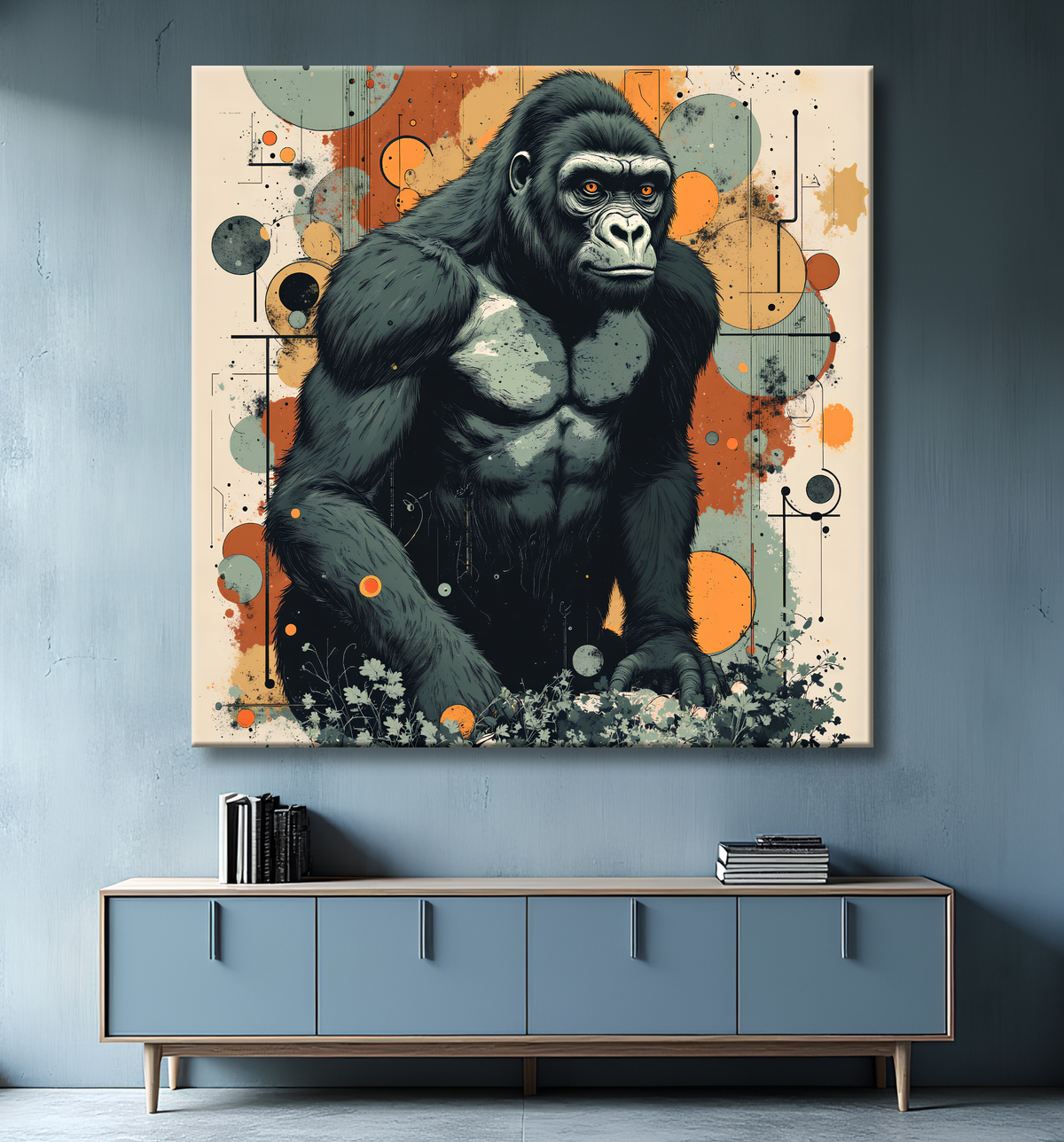 Tableau Gorille | Peinture Moderne Haut de Gamme avec decor